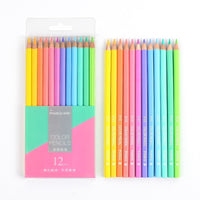 Marco 12/24 Soft Macarone Colored Pencils Non-toxic Color Pencil Drawing Pencil Set for School kids Art Supplies