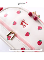 Girl heart cute pencil case simple large capacity multifunctional double layer student stationery cute school supplies