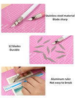 A5 hand account cutting mat set carving knife ruler DIY hand tool utility knife cutting paper pad student art tool