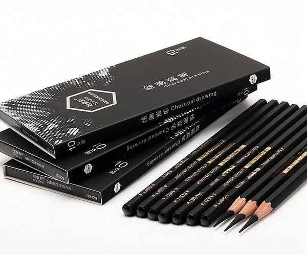 NYONI Drawing Pencil Set Tin Pack With All Accessories 29 PC | Sketch  Painting Charcoal Pencil Set