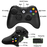 AOOKGAME  Gamepad Joystick For Xbox 360 Wireless/Wired Controller For XBOX 360 Control For XBOX360 Game Wireless Controller Joypad For PC