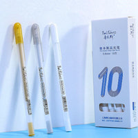 Paul Rubens 3pcs White/Silver/Gold Highlight Liner Sketch Markers Marker Pen Fine Liner for Drawing Manga Art Painting Supplies