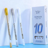 Paul Rubens 3pcs White/Silver/Gold Highlight Liner Sketch Markers Marker Pen Fine Liner for Drawing Manga Art Painting Supplies