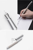 NEW Fountain Pen With Luxury Set 0.5mm Black F Nib Converter Pen Steel Ink Pens Simple Business Signing Pen Writing Pens