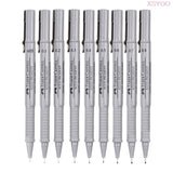 Faber Castell 9pcs Needle Pen Pigment Liner Neelde Water-proof Drawing Pen Pigma Micron Marker Pen for Sketch Hook Pen Sign Pen