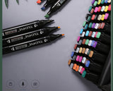 Touchfive 60/80Colors Alcohol Markers Pen Sketching markers For Skating Oily Brush Pencils Drawing Set Manga Art supplies