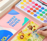 High Quality Solid Watercolor Paint With Wooden Pole 36 Colors Brush Pen Set  Water Brush Gouache Pigments School Art Stationery