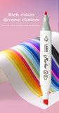 Art Markers Boutique packaging Alcohol Based  Marker Pen Dual Head Sketch Brush For Draw Manga Design Art supplies for artist