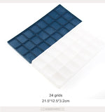 24/48 grid soft cover rubber paint box leakproof water powder oil painting acrylic paint sub-packing box art supplies