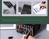 Touchfive 60/80Colors Alcohol Markers Pen Sketching markers For Skating Oily Brush Pencils Drawing Set Manga Art supplies