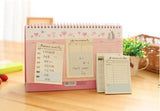 Cute Floral Weekly Monthly Work Planner Time Daily Schedule Agenda Desk Memo Pad Notepad Sticky Note Marker Flags Sticker