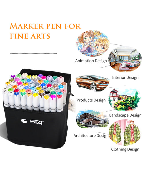 20 Colours Alcohol Markers Blue Color Set Ocean Sky Marker Pens Fashion  Stationery Pen for School Sketch Markers
