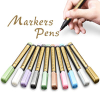 1pcs color metal marker pen water-based paint pen painting signature graffiti DIY photo album hand account note pen art supplies