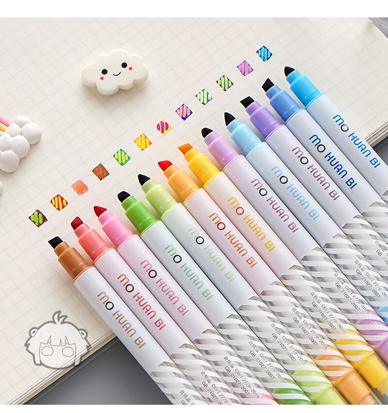 8/12pcs Marker Pen for Highlight Writing Taking Notes Drawing DIY Art  Projects Kids Adult Markers Paint Markers Highlight Pens - AliExpress