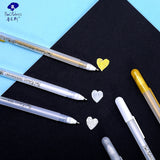 Paul Rubens 3pcs White/Silver/Gold Highlight Liner Sketch Markers Marker Pen Fine Liner for Drawing Manga Art Painting Supplies