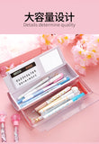 Multifunctional creative pencil case password lock quicksand stationery box large capacity office stationery school supplies