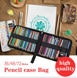 School Pencil Case Canvas 36/48/72 Holes Pencilcase Bag Profession Pen Box Penal for Boy Girl Art Marker Storage Pouch Penalties