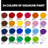 High Quality Miya Gouache Paint Bulk 30ml 24colors Safe To Children