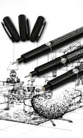 Know 9 Pcs/set Needle Tip Graphic Drawing Pen Water-based Waterproof Pigment Ink Micron Liner Marker Sketching pen