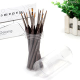 Professional 12pcs Miniature Detail Paint Brush Set Micro Fine Brushes Tiny Detailing Model Rock Acrylic Watercolor Oil Painting