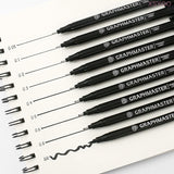 GM4010 Pigment Liner Micron Water-based ink Brush Markers Neelde Water-proof Black Sketching for Art Manga Drawing