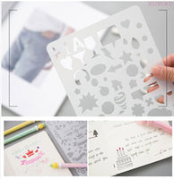 24PCS Hollow Template Lace Ruler Painting Template For Kids School Handmade DIY Material Photo Album Decor Accessories