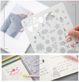 24PCS Hollow Template Lace Ruler Painting Template For Kids School Handmade DIY Material Photo Album Decor Accessories