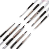 10Pcs Nylon Watercolor Painting Brush Grey Rod Paint Brushes Set Miniatures Painting Kit For Students Stationery Art Supplies