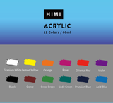 MIYA HIMI ACRYLIC PAINT BOTTLE SET, 60ml, 12colors