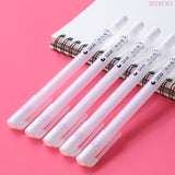 5Pcs 1.0MM White Highlight Pen Student Sketch Drawing Graffiti Art Markers Comic Design Hook Liner Pen Stationery Art Supplies