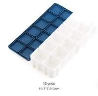 24/48 grid soft cover rubber paint box leakproof water powder oil painting acrylic paint sub-packing box art supplies