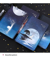 Luminous hand book A5 notebook 128 sheets of starry sky coloring page fantasy starry deer illustration diary school supplies