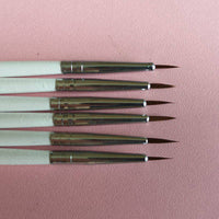 6pcs Nylon Fine Hook Line Pen Round Tip Paint Brush Pen For Watercolor Drawing Oil Painting Nail Brush Hand-painted Art Supplies