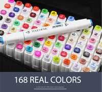 TOUCHFIVE Optional Color Dual Head Art Markers Brush Pen Alcohol Based Sketch Markers Manga Drawing Pens Art Supplies