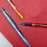 Clear Transparent Fountain Pen 0.5/0.38mm Nib Writing Calligraphy Ink Pen Student Stationery Gift School Office Supplies