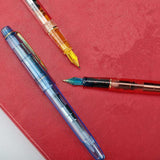 Clear Transparent Fountain Pen 0.5/0.38mm Nib Writing Calligraphy Ink Pen Student Stationery Gift School Office Supplies