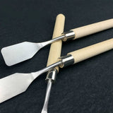 2Pcs Stainless Steel Palette Painting Knife Spatula Scraper Blade Drawing Tools Set for Mixing Art Oil Painting Art Supplies