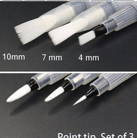 Superior 6Pcs Different Shape Large Capacity Barrel Water Pen Watercolor Painting Pen Calligraphy Drawing Art Supplies