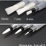 Superior 6Pcs Different Shape Large Capacity Barrel Water Pen Watercolor Painting Pen Calligraphy Drawing Art Supplies