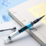 DINGYI Transparent Chinese Calligraphy Soft Water Brush Fountain Pen For Drawing Writing Caligraphy Piston Ink Pen Art Supplies