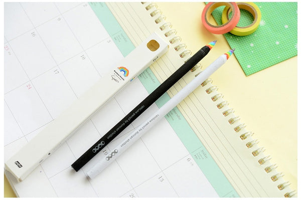 2pcs/lot kawaii Originality Rainbow Standard Pencil Writing lapis