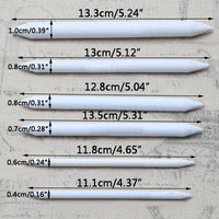 7pcs/set Blending Smudge Stump Stick Tortillon Sketch Art White Drawing Charcoal Sketcking Tool Rice Paper Pen Supplies