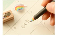 2pcs/lot kawaii Originality Rainbow Standard Pencil Writing lapis Pens Student Stationery School Supplies For Kids Cute Gift