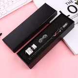 DINGYI Starry Sky Crystal Glass Fountain Pen Glitter Ink Dip Pen Set Signature Pen Gift Box Handmade Students Supplies