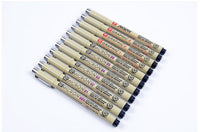 Sakura 13 Different Size Micron Needle Pen Black ink Marker Pen Pigma Liner Brush pen for Design Manga Drawing Comic