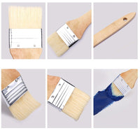 Bristle Pig Hair Paint Brush Flat Head Oil Painting Propylene Gouache Acrylic Watercolor DIY Graffiti Paint Brushes Art Supplies