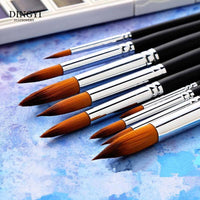 9pcs Artist Fine Long Handle Nylon Oil Watercolor Paint Brushes For Gouache Acrylic Painting Brush Pen Drawing Tool Art Supplies