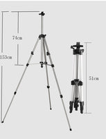 8 Colors Adjustable Tripod Folding Easel Stand Aluminium Alloy Display Artist Sketch Oil Painting Exhibition Art Supplies