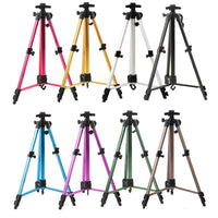 8 Colors Adjustable Tripod Folding Easel Stand Aluminium Alloy Display Artist Sketch Oil Painting Exhibition Art Supplies