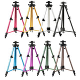 8 Colors Adjustable Tripod Folding Easel Stand Aluminium Alloy Display Artist Sketch Oil Painting Exhibition Art Supplies